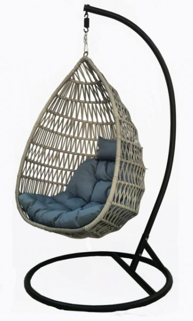 картинка Подвесное кресло из ротанга AFM-910C Grey от магазина "Заказ Кровли"